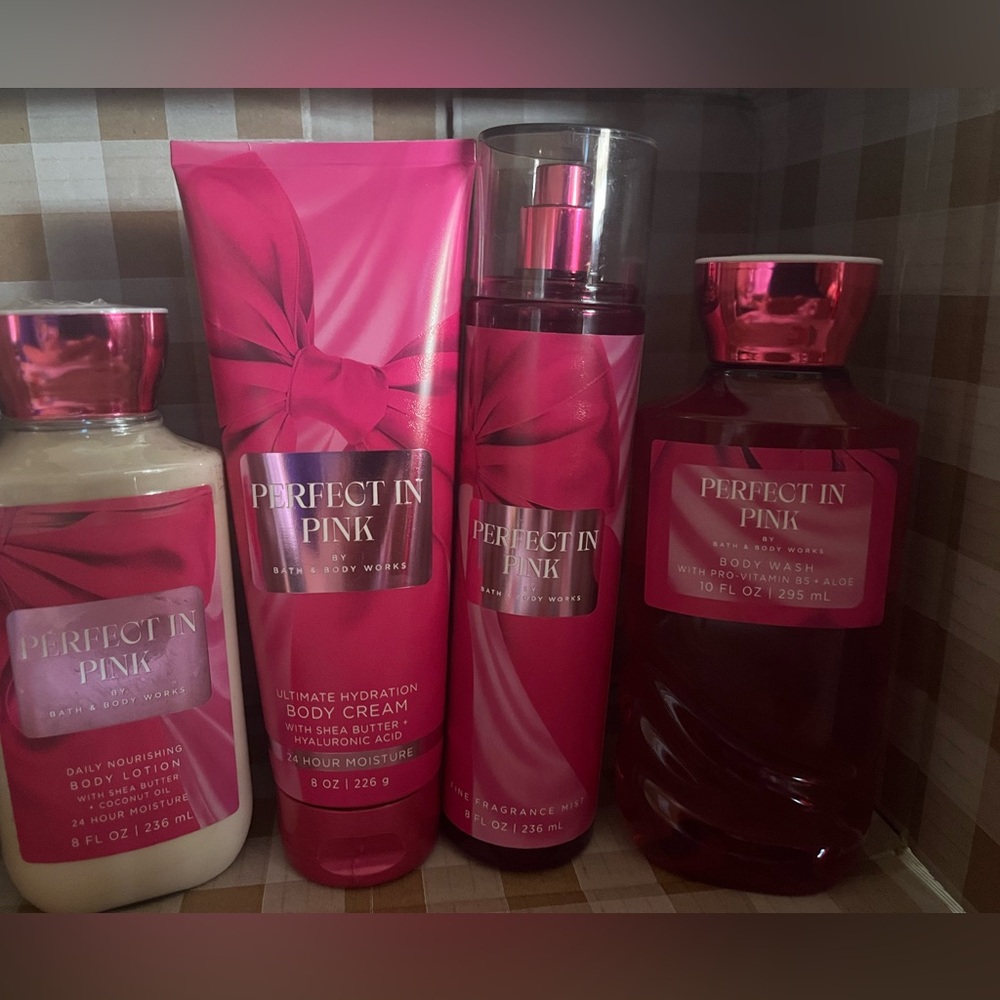 Bath and Body Works PERFECT IN PINK 4pc bundle